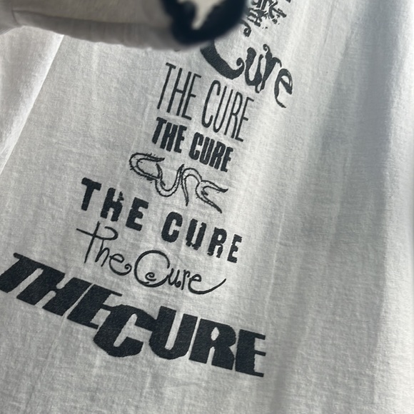 💥RARE Vintage 90’s The CURE White Ringer - Picture 12 of 16